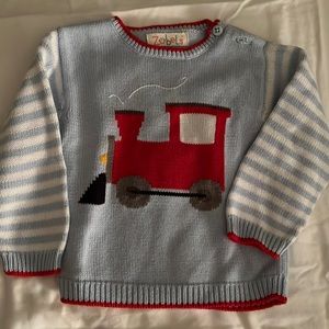 Little boy’s train sweater